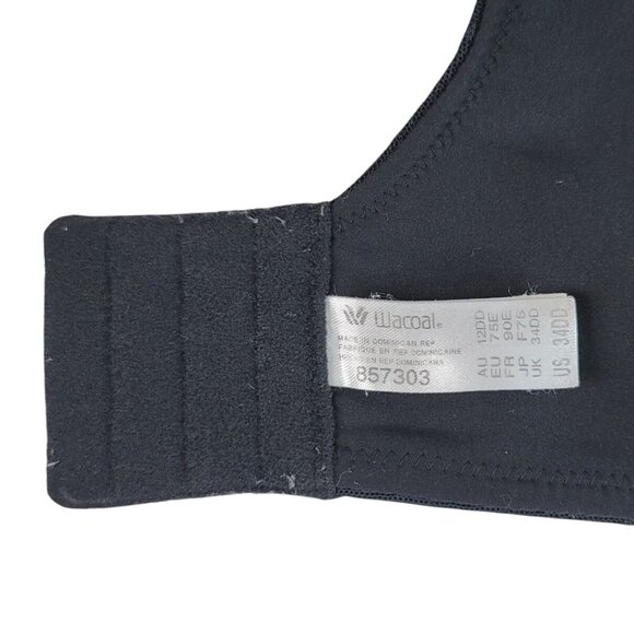 Wacoal Back Appeal Minimizer Bra Black 34DD Dots Seamless Underwire Adj #857303 - Picture 9 of 10